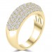 1.44 ct Ladies Five Row Round Cut Diamond Anniversary Ring in Yellow Gold